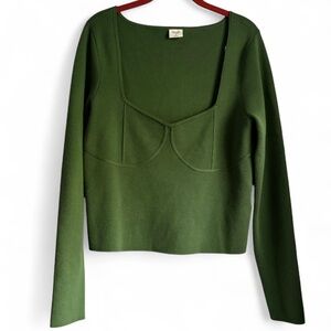 NWT Abercrombie & Fitch Olive Long Sleeve sweater
